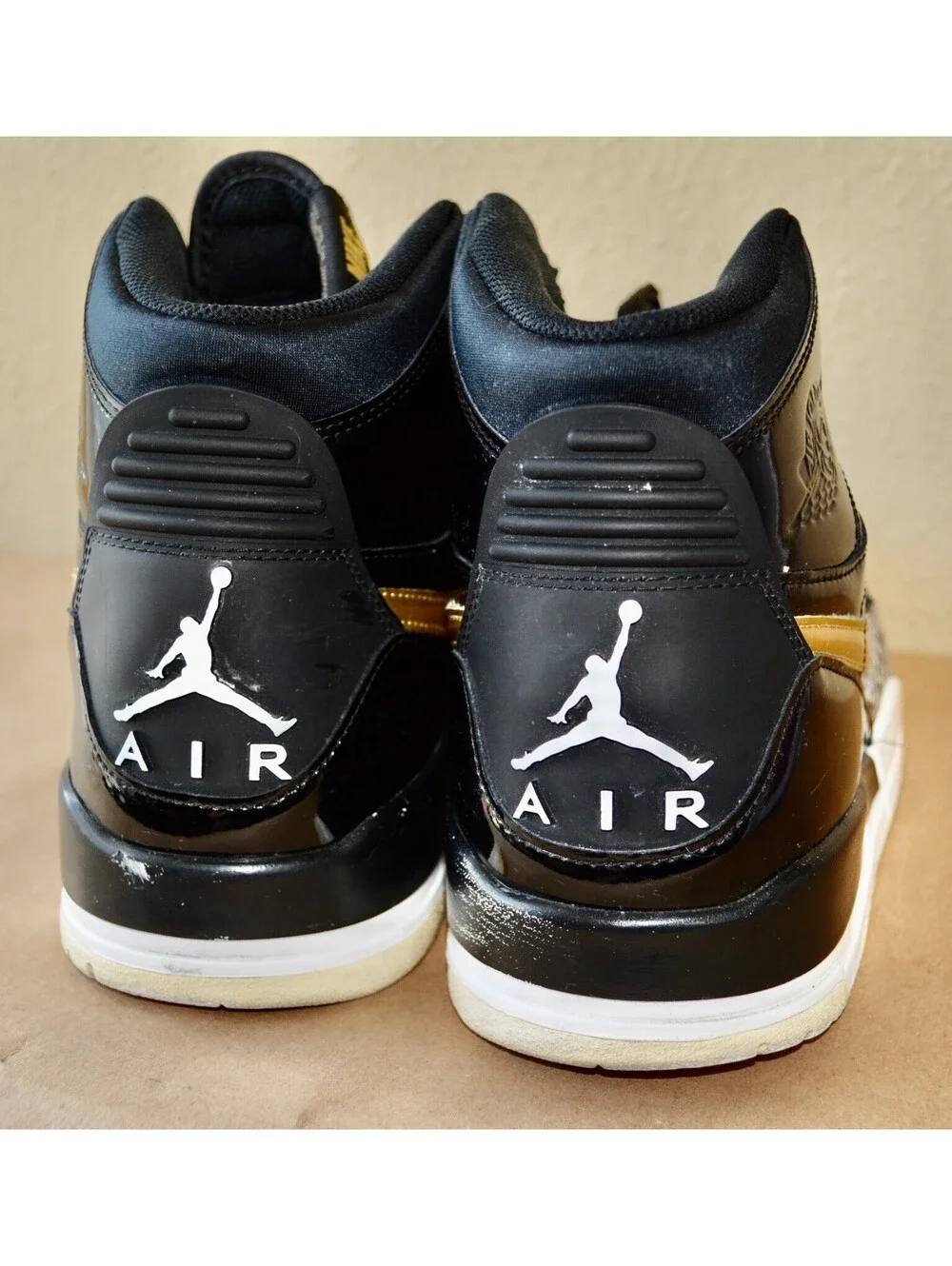 Size 12 - Air Jordan Legacy 312 Black Gold Patent Leather